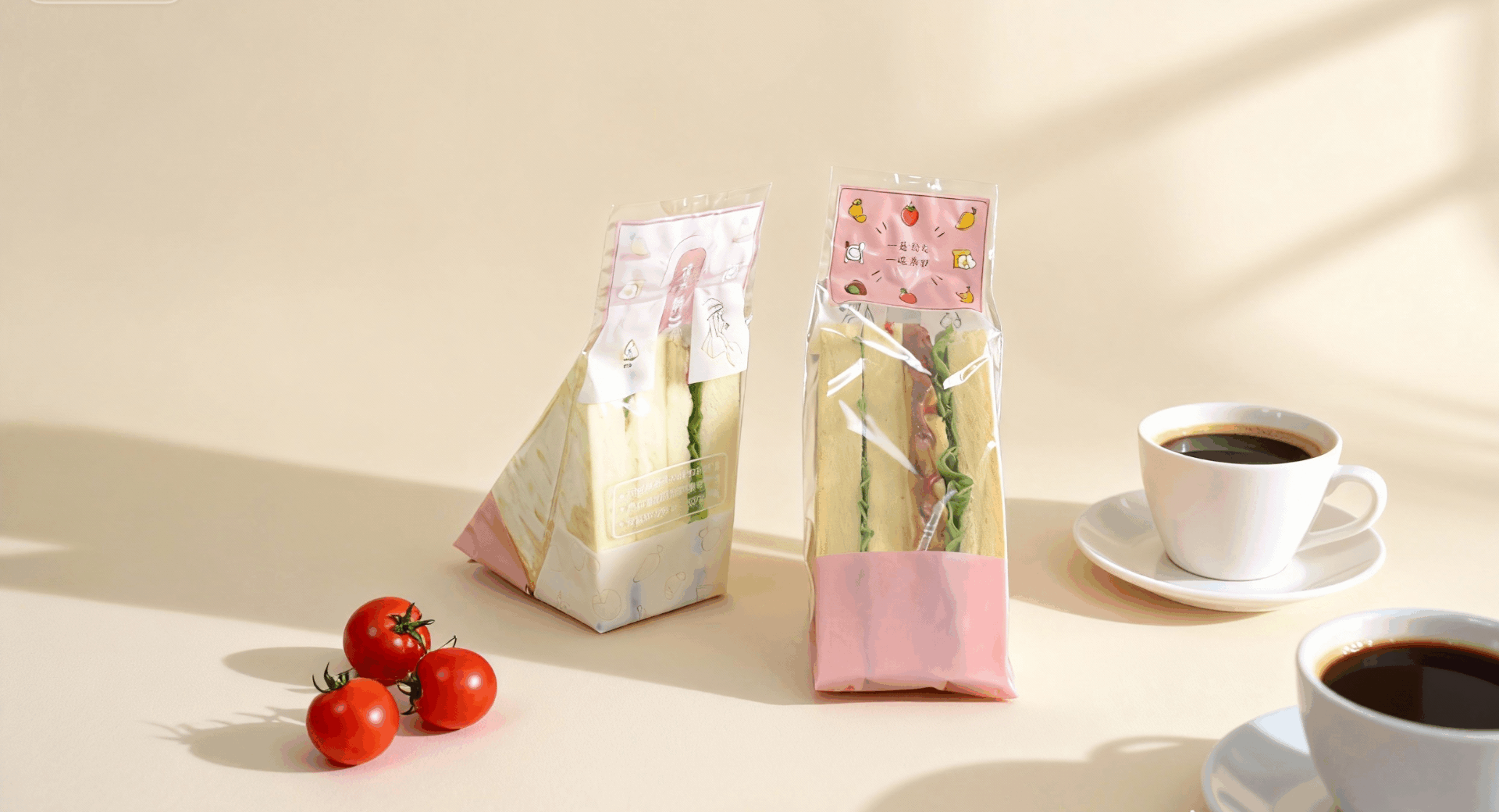 Sandwich packaging product